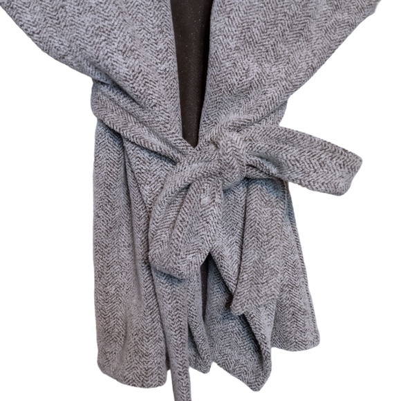 Anthropologie Dolan Northfield fleece sweater wrap jacket XS heather grey - Picture 7 of 12